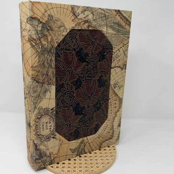 Faux Book Keepsake Storage Box Felt Lined 13”x 9”x 3” LARGE G2 - Picture 4 of 8